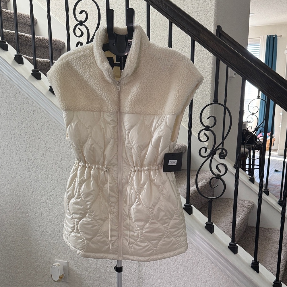NWT - Marc New York Off-White Quilted Vest